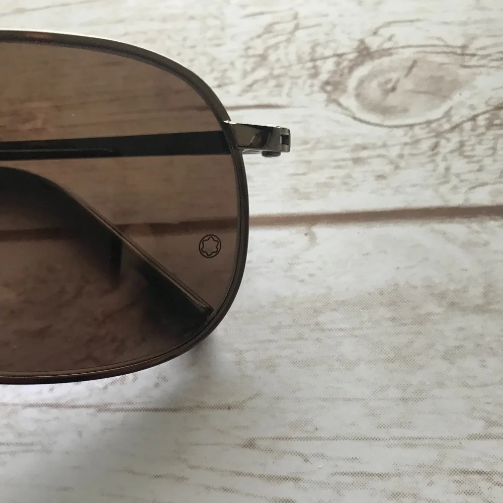 MONTBLANC Gunmetal Frame Mens Sunglasses with Case